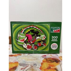 Mountain Dew 300 Piece Jigsaw Puzzle Skateboarding Soda Collectible 2005 Vintage